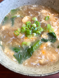 A picture of Rice Paper & Egg Soup.