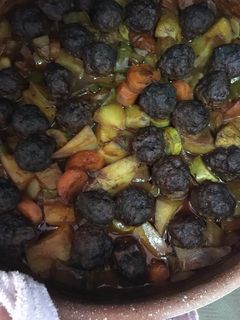 صورة لوصفة كباب بالخضار