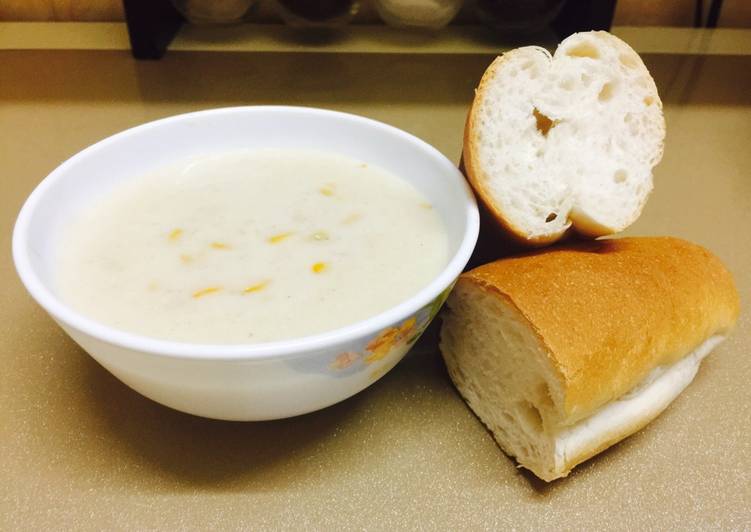 شوربة الذرة بالكريما