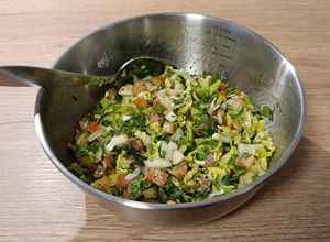 Una foto de Ensalada fusión italo-persa