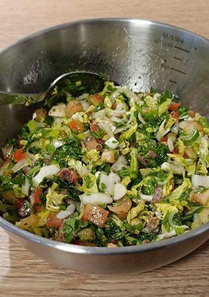 Una foto de Ensalada fusión italo-persa