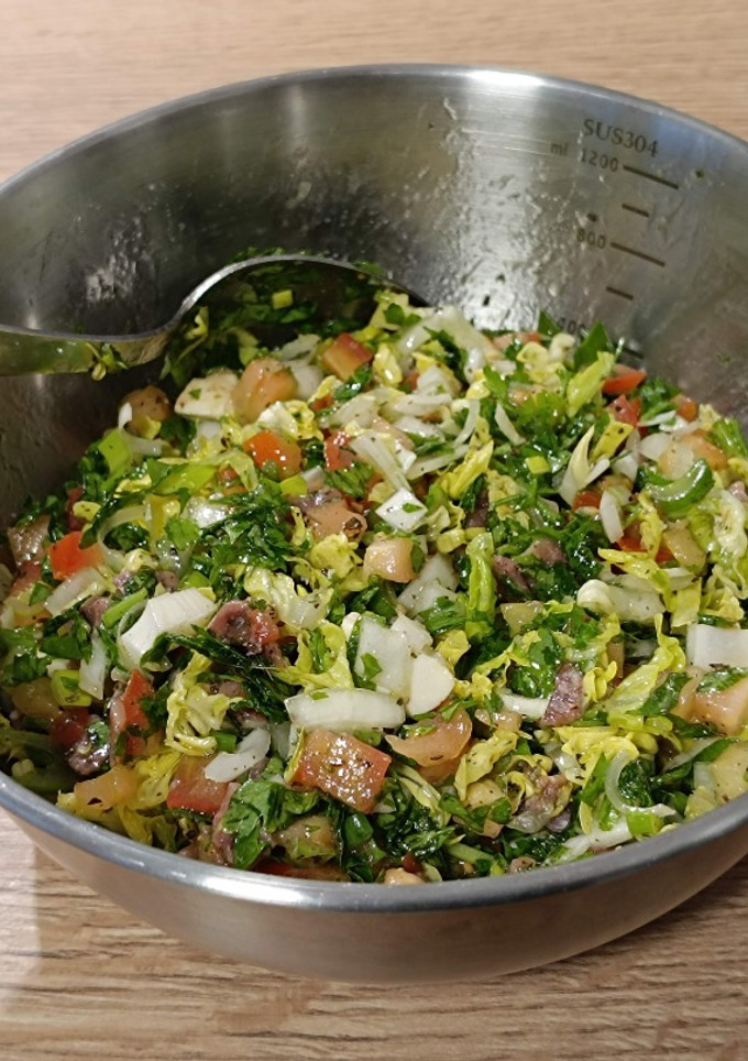 Una foto de Ensalada fusión italo-persa