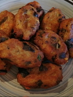 A picture of Grandma Nina's Eggplant Meatballs.