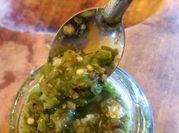 A picture of garlic green chilly