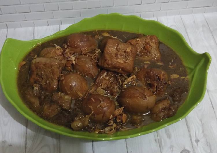 Cara Gampang Memasak Semur tahu+telur, Sempurna