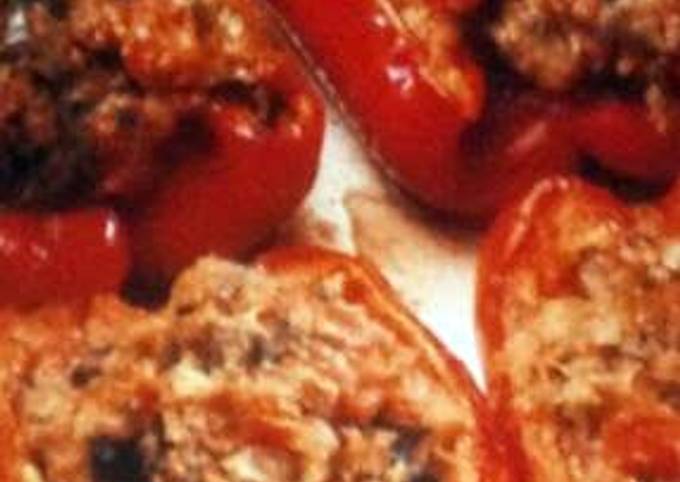 Sig's Tomato and Anchovy filled Red Peppers