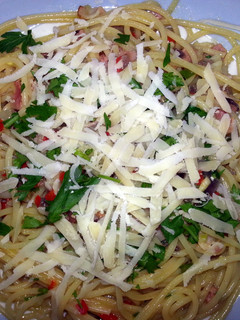 A picture of Spaghetti Aglio Oglio.