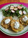 Tortitas de salmón con salsa tártara light