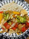 Tofu xadrez vegano
