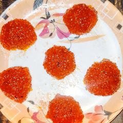 A picture of Sago ladoo.