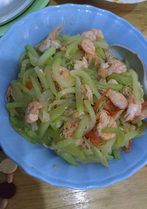 Foto resep Oseng udang labu siam