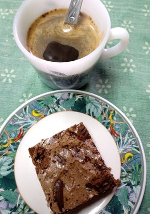 Una foto de Súper BROWNIE sin manteca y con cacao en polvo 🍫☕