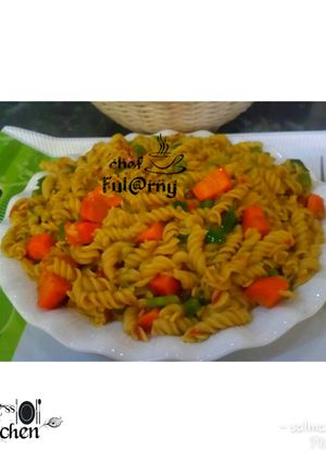 A picture of Vegetable macaroni by salma.s.Adam.