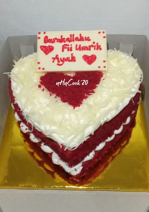 Foto resep Bolu Red Velvet Ekonomis (Tanpa Pasta Red Velvet)