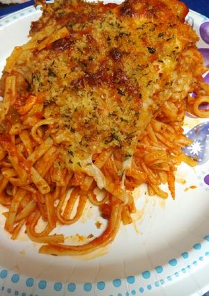 A picture of Meatball and Vegetable Spaghetti.