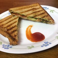 A picture of Vegetable cheese grilled sandwich.