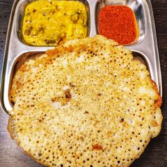 A picture of Pink Masoor Dal Dosas.