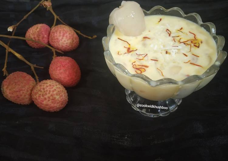 Lychee paneer kheer