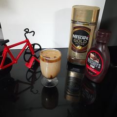 Whipped Dalgona coffee A picture of Whipped Dalgona coffee.