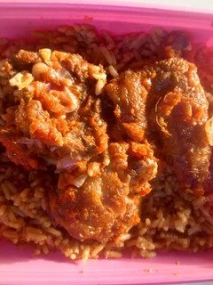 A picture of Jollof rice.