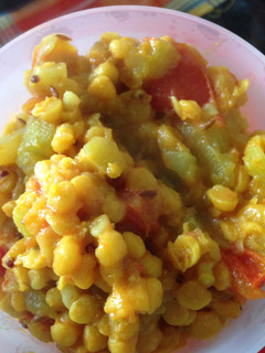 A picture of Lauki chana dal.