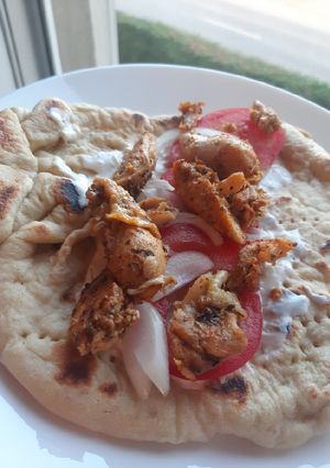 O poză a rețetei Gyros cu carne de pui.
