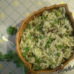 A picture of Green Chickpeas Pulav.