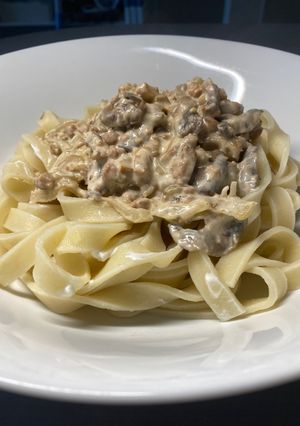 Une photo de Tagliatelles sauce forestière