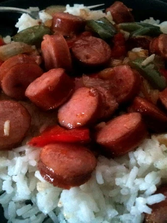 Recipe Sausage, Peppers, and Rice the So Delicious Really delicious