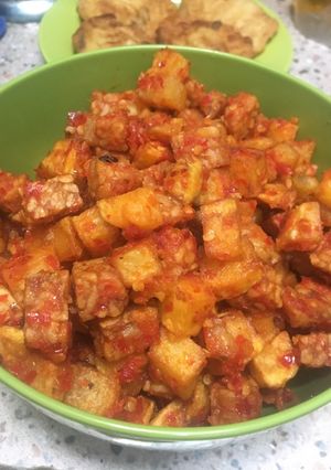 Foto resep Kentang & tempe sambel