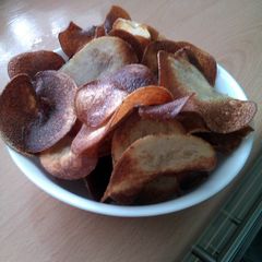 A picture of Vickys Homemade Crisps / Potato Chips with Flavour Options, Gluten, Dairy, Egg & Soy-Free.