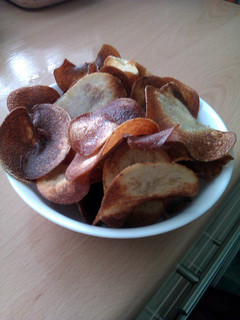 A picture of Vickys Homemade Crisps / Potato Chips with Flavour Options, Gluten, Dairy, Egg & Soy-Free.
