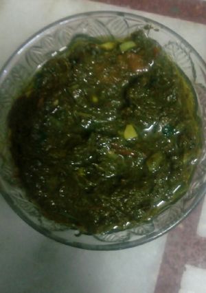 A picture of Sarso ka saag.