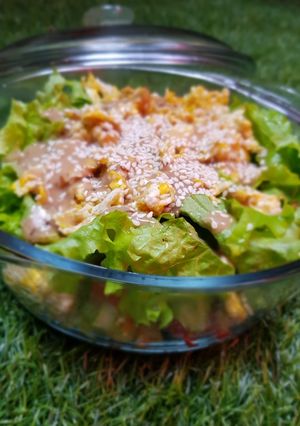 Foto resep Salad sayur dengan telur