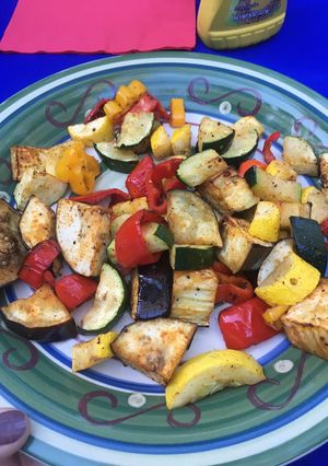 Una foto de Vegetales a la air fryer