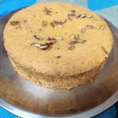 A picture of Dryfruits Mango flavour cake.
