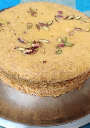 A picture of Dryfruits Mango flavour cake.