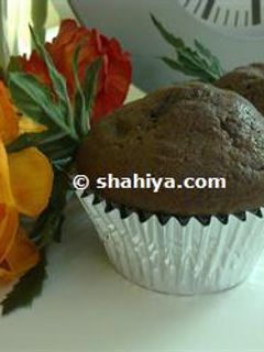 صورة لوصفة طريقة عمل كاب كيك برقاقات الشكوكولاته