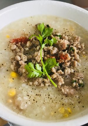 Hình của món Cháo hải sâm.