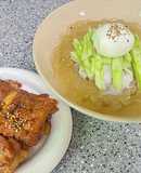 Mì lạnh ăn kèm thịt nướng sốt bulgogi