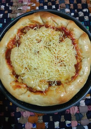 Foto resep Pizza stuffed crust cheese