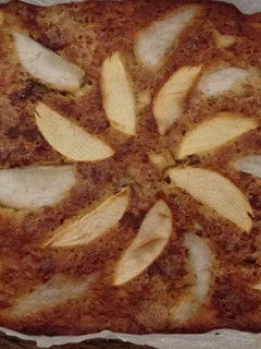 Una foto de Bizcocho de manzana y pera
