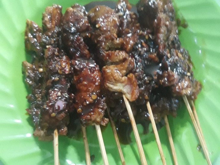 Ini dia! Bagaimana cara buat Sate daging sapi lembut pedas hidangan Idul Fitri  enak