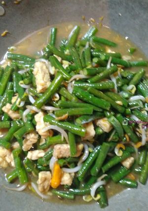 Foto resep Oseng Tumis Kacang Panjang ala Warteg Cepat dan Mudah dibuat