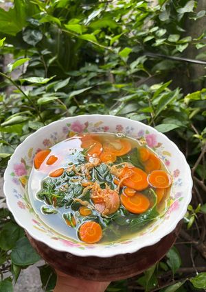 Foto resep Sayur bening bayam wortel