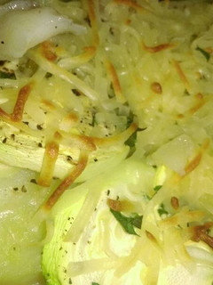 Una foto de Lenguado con calabacines y queso