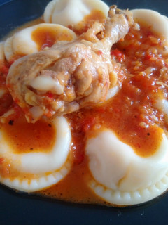 Una foto de Sorrentinos rellenos de calabaza