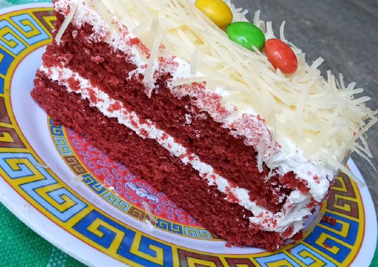 Resep Red velvet kukus lembut Anti Gagal