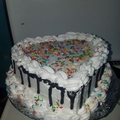 A picture of Chocolate drip cake #cakedecorationchallenge.