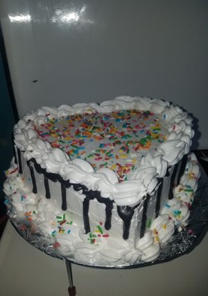 A picture of Chocolate drip cake #cakedecorationchallenge.